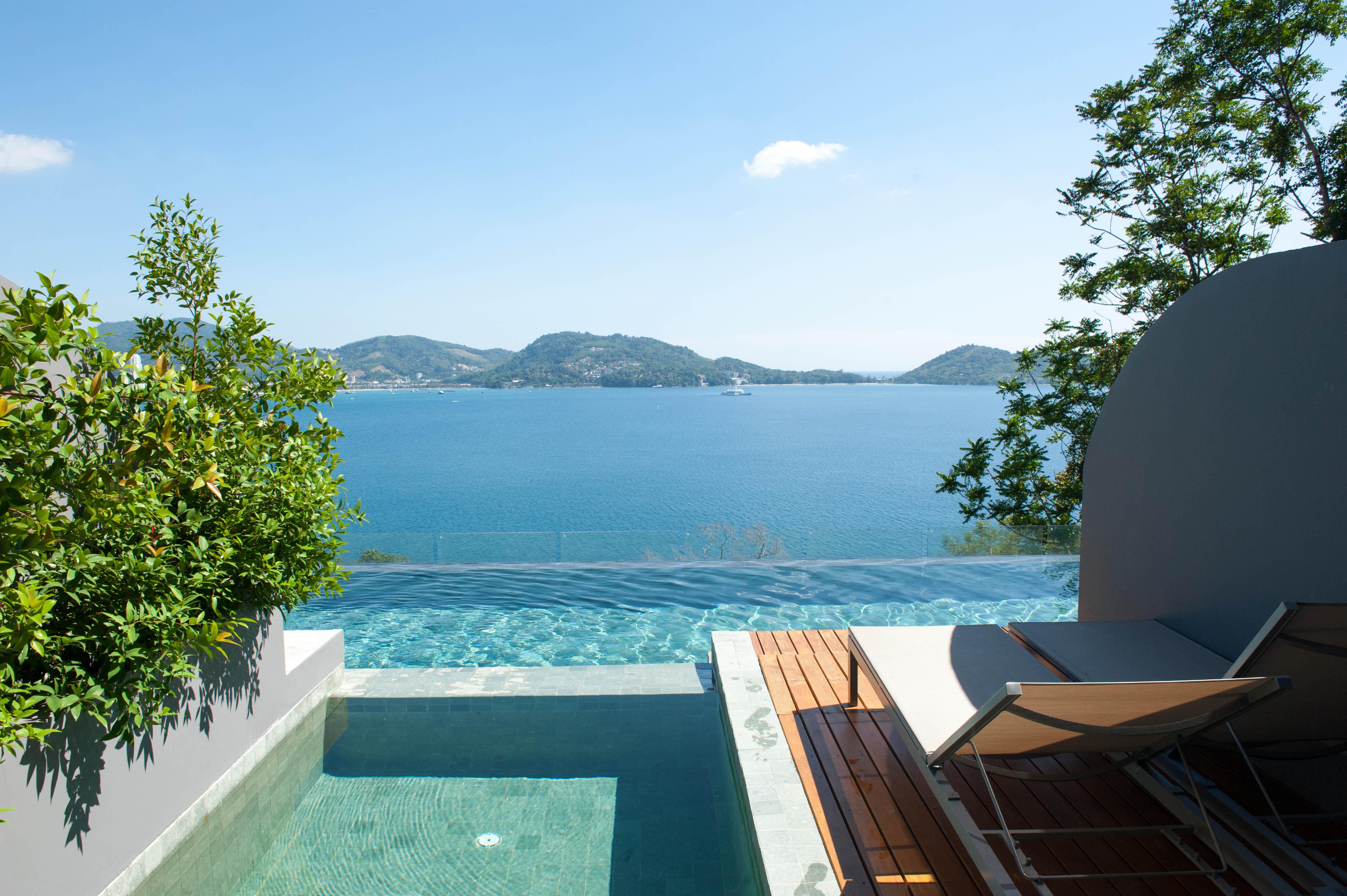 Kalima Resort&Spa - SHA Plus Patong Exterior foto View from a pool at the resort